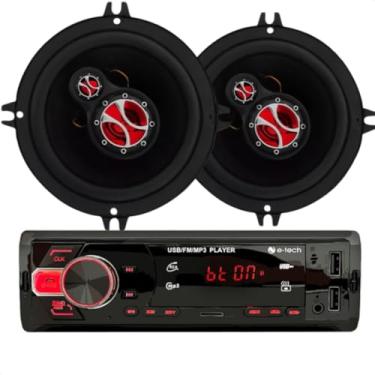 Imagem de Kit de Som Automotivo First Option + Par Alto Falante Foxer 6 Polegadas 120 Watts Rms, Tnt Full