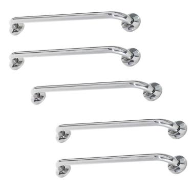 Imagem de Alça Barra De Apoio 80cm Kit 5 Unidades Apoio Banheiro Corrimao