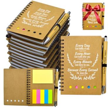 Imagem de Diário de oração para mulheres para presente cristão de Dia dos Pais, 200 peças, conjunto de 100 blocos de notas religiosos com caneta cristã, caderno bíblico, presentes da igreja para inspiração