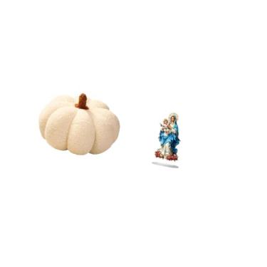 Imagem de Fenteer Almofada de Pelúcia em Formato de Abóbora de Halloween para Sofá E Enfeite de Mesa em Acrílico 2D para Decoração Festiva de Quarto E Lareira.