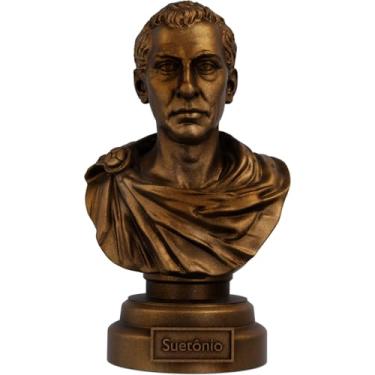 Imagem de Estátua Busto Suetônio - Escritor Romano (Cor Cobre Antigo)