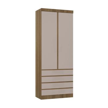 Imagem de Guarda Roupa Modulado 2 Portas e 4 Gavetas 90cm Veneza Luciane Móveis
