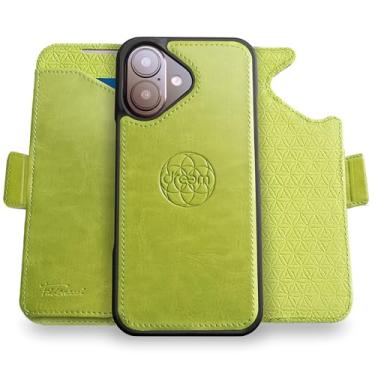 Imagem de Dreem for iPhone 17 Case Wallet, Revolutionary Phone Stand, Vegan Leather, MagSafe-Fit, Magnetic Detachable Flip Cover, RFID Blocking Card Holder, Gift-Box [Fibonacci:Light Green]