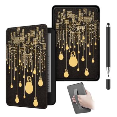 Imagem de Akacy Capa de TPU leve com estampa pintada com alça de pulso para Kindle Paperwhite 6.8 (Geração 2021), com despertar/hibernar automático (13)