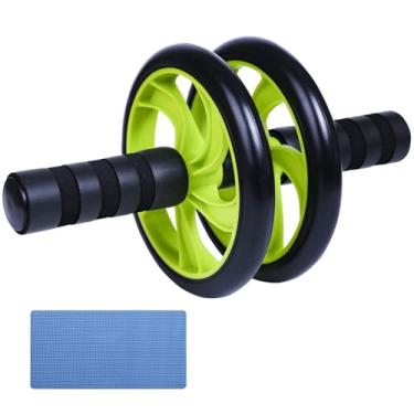 Imagem de Dalekana Rolo de roda AB, roda de fitness abdominal para exercícios, rolo de treinamento de força, 28 cm L, verde e preto
