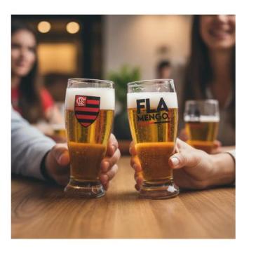 Imagem de Conjunto 2 Copos Munich Times Flamengo - brasfoot