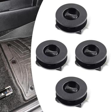 Imagem de Dogary 4 peças de clipes de fixação de carpete para automóveis, clipes de tapete de chão de carro, acessórios de fixação antiderrapantes de segurança, estrutura de gancho e laço de trava dupla de