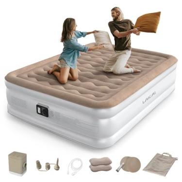 Imagem de Colchao inflavel casal e solteiro com Bomba Integrada, Inflação e Deflação Rápidas, Portátil e Impermeável, Viagem e Uso Doméstico, colchão inflável queen, colchao inflavel com bomba (Casal)