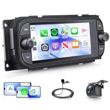 Imagem de Estéreo automotivo Android 4G + 64G para Dodge RAM (2002-2006), para Jeep Wrangler (2003-2006), Chrysler 300 (2002-2004), carro, estéreo, sem fio, Carplay, Android Auto, tela sensível ao toque de 6,86