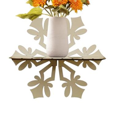 Imagem de Prateleiras flutuantes de madeira | Prateleira de madeira montada na parede - Suporte de armazenamento oco, para cozinha, berçário, escritório, banheiro, dormitório, planta, garagem, lavanderia