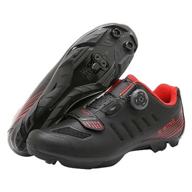 Imagem de kushike Sapatos De Mountain Bike Masculinos E Femininos Com Travas Spd De 2 Parafusos Incluídas, Sapatos De Ciclismo Mtb Para Áreas Internas E Externas, Sapatos De Spinning Femininos, Sapatos Compat