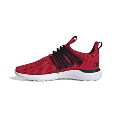 Imagem de adidas Tênis de corrida masculino Lite Racer Adapt 3.0, Escarlate/Preto/Branco, 11.5