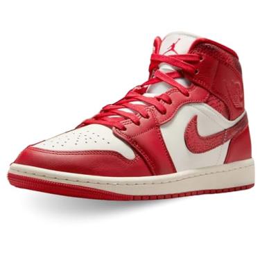 Imagem de Nike Tênis feminino Air Jordan 1 Mid, Sail/Team Red/Varsity Red, 39 BR