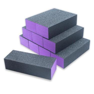 Imagem de Kit 10 Lixas Bloco Fecha Poros 3 Faces Unhas Gel Fibra - Arte Seducao