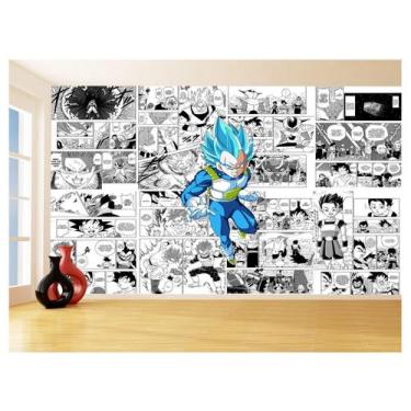 Imagem de Papel De Parede Dragon Ball Vegeta Blue Anime 3,5M Dbz699 - Você Decor