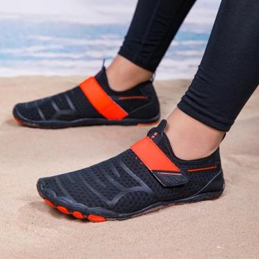 Imagem de Meias aquáticas antiderrapantes de secagem rápida para natação na praia, Preto laranja - 04k, 11 Women/9.5 Men