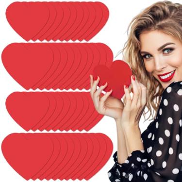 Imagem de 50 peças de papel com recortes de coração pequenos para o dia dos namorados, formas de coração, recortes, acentos para sala de aula, decoração de mesa de confetes recortados para festa de casamento