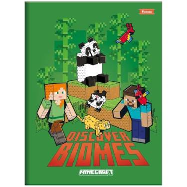 Imagem de Caderno Brochurão Universitário 200x275mm 80 Folhas Minecraft Capa C Foroni