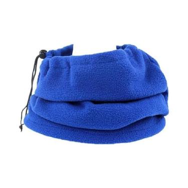 Imagem de Cachecol Tubular Ajustável Unissex Em Fleece Polar Para Inverno, Prote