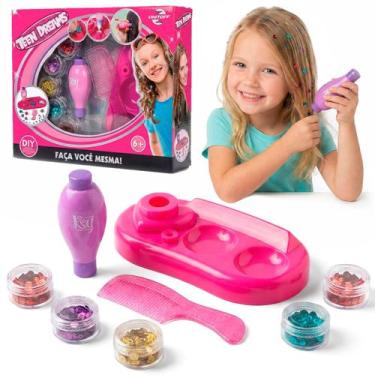 Imagem de Kit Cabeleireira Com Aplicador De Lantejoulas E Pente Para Cabelo Com 
