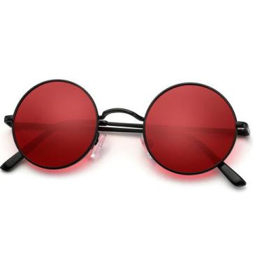 Imagem de Gafas de Sol KALIYADI Redondas Polarizadas Retro de Metal UV47mm