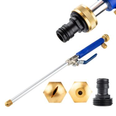 Imagem de Vara de Lavadora Alta Pressão com Pontas Pulverização a Jato e em Forma Vento para Lavagem Carros Rega Jardim Limpeza Pátio