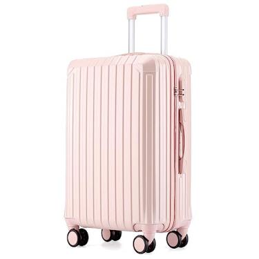 Imagem de uhyOHF Bagagem, bolsa de 61 cm para meninas, mala forte e durável, código de embarque de estudante masculino de grande capacidade 66 cm (rosa - 71 cm