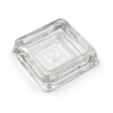 Imagem de Conjunto de 12, porta-copos quadrados de vidro transparente A29