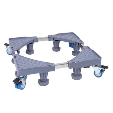 Imagem de Garosa Base Móvel de Suporte de Geladeira Ajustável Com Rodas Movedor de Móveis para Serviço Pesado para Máquina de Lavar, Secadora, Mini Geladeira, Capacidade de 180 Kg, Tamanho Ajustável de 41-64 Cm