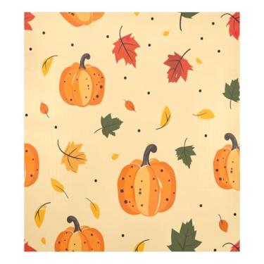 Imagem de Qilmy Capa magnética para lava-louças de abóbora e folhas de Ação de Graças, 58 x 66 cm, capa decorativa de geladeira para porta frontal, adesivo, máquina de lavar, painel de geladeira, decalque para