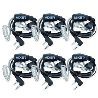 Imagem de Fone para Rádio Comunicador compatível com Baofeng 777s Uv5r Intelbras Rc3002, In-Ear, Silicone, Preto, Com Fio, 6 Unidades