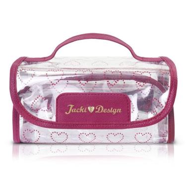 Imagem de Necessaire Rocambole Transparente Jacki Design - Love Vinho