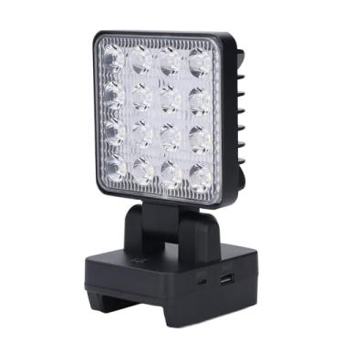 Imagem de YWBL-WH Lanterna de Bateria LED, Luz de Trabalho Portátil Com Carregamento USB A e Tipo C, IP67 à Prova D'água, para Camping, Caminhadas, Construção, Manutenção de RV