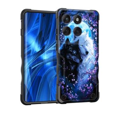 Imagem de EFGWSDER Capa para Moto Edge 2025, [camada dupla] [proteção contra quedas de grau militar de 3,5 m] Capa resistente à prova de choque para Motorola Moto Edge 2025 de 6,7 polegadas, Wolf Love in