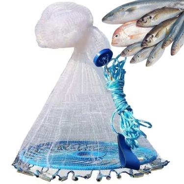 Imagem de Tarrafa Chinesa Rede Pesca Pescaria Peixe Multifilamento Camarao Robalo Lambari Siri Tainha Traira Mar Açude Rio Lago