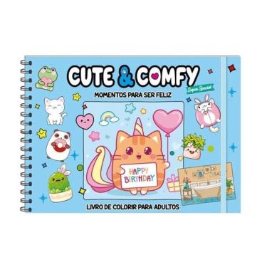 Imagem de Cute & Comfy Super Special - Livro De Colorir Adulto - Momentos Para Ser Feliz - Capa Holográfica
