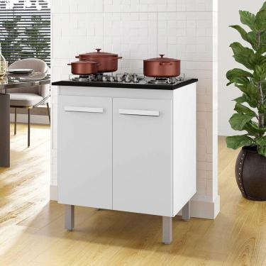 Imagem de Balcão Vani Para Cooktop 5 Bocas 2 Portas Cozinha Mb1 70cm Cor Branco