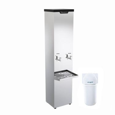 Imagem de Kit Bebedouro Industrial 50 Litros Refrigerado Inox Bi50l 220V + Filtro - Venâncio 220V