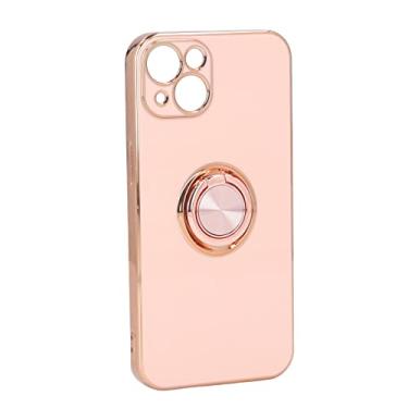 Imagem de Cryfokt Capa de Anel Com Glitter Dourado Rosa para 13, Capa de Telefone Giratória Ultrafina e à Prova de Choque de 360 ​​graus para 13 Com Suporte de Anel para Uso Diário (Rosa claro)