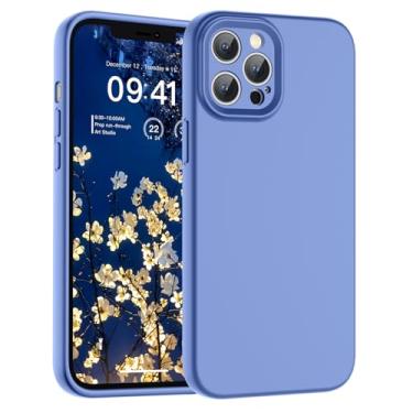 Imagem de SUPFINE Capa para iPhone 12 Pro Max, silicone líquido premium com forro de microfibra macio antiarranhões [proteção de câmera atualizada] Capa protetora fina à prova de choque para homens, mulheres e