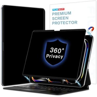 Imagem de Tela magnética de privacidade de 4 vias para iPad Pro de 13 polegadas M5 2025/M4 2024 (8ª/7ª geração) - instalação de encaixe, filtro de privacidade removível antirreflexo de luz azul, protetor de