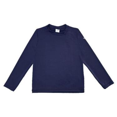 Imagem de Camiseta Praia Infantil Proteção UV Marinho Tip Top, 4
