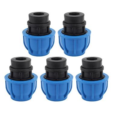 Imagem de Generic Conector rápido de tubo, acessórios de encanamento de rosca fêmea de baixa resistência 5 peças para conexão de tubo de PVC PPR (32 x G1/2)