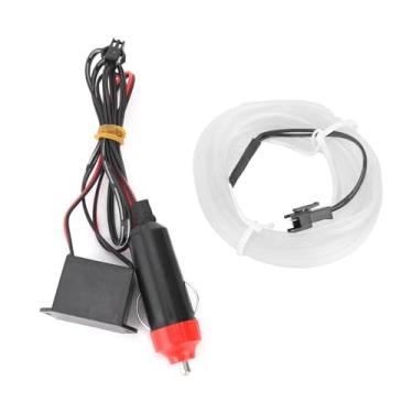 Imagem de Acouto Lâmpada Decorativa LED Automática, Faixa de Luz Flexível para Interior do Carro 5M, Cortável, Baixo Consumo de Energia, Mudança Multicolorida para Porta, Console, Volante, (WHITE)