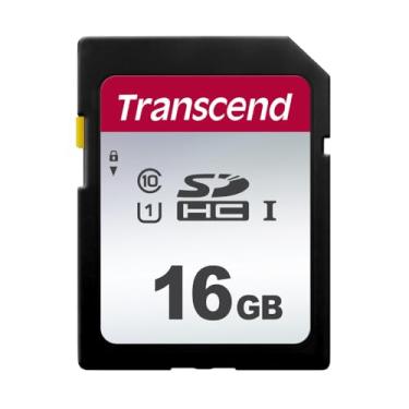 Imagem de Transcend Cartão de memória 16GB SDHC 300S UHS- I, C10, U3, V30, 4K, Full HD, até 95/40 MB/s (ideal para câmeras digitais) com embalagem sem frustração TS16GSDC300S-E