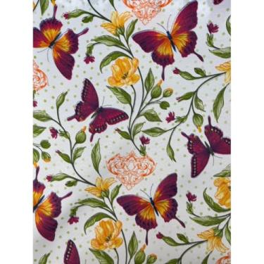 Imagem de Toalha de Mesa Oxford para 4 6 e 8 Cadeiras – Decoração Cozinha Festa e Jantar (Borboletas pink,4 lugares 1,00 x 1,45 metros)