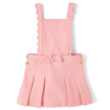 Imagem de Gymboree Suéter de saia sem mangas bordado para meninas e crianças pequenas, Rosa felpudo, 6