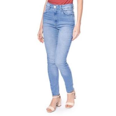 Imagem de Calça Jeans Feminina Max Denim Skinny Lavagem Clara Azul-Feminino