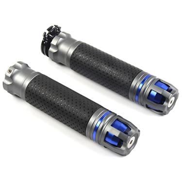Imagem de Arashi Punhos de guidão universal para motocicletas 7/20.3 cm 22 mm para Honda Suzuki, BMW, Yamaha, Kawasaki, Ducati, todas as motos esportivas, azul YZF-R1 YZF-R6 YZF-R3 MT-03 MT-09