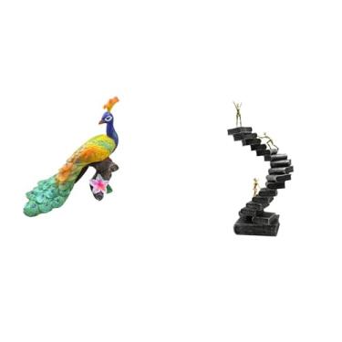 Imagem de Whtkoph Escultura de Pensador, Figura Abstrata, Ornamento Decorativo para Jardim, Estátua de Resina, Artesanato para Casa, Pátio, Estante, Escrita